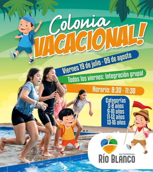 Todos vamos a las Colonias Vacacionales del gab rio blnaco