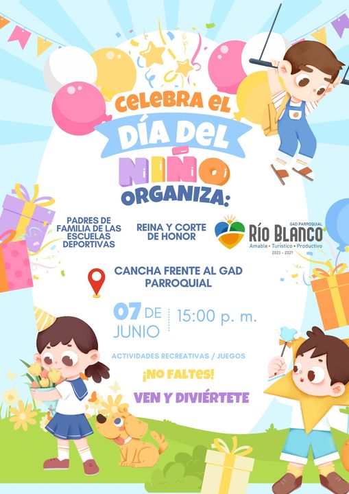 celebracion del dia del niño por parte del gab rio blnaco