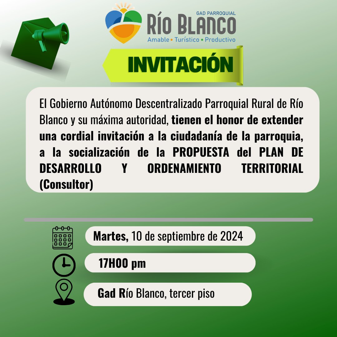 Plan de Desarrollo y Ordenamiento Territorial del Gab Rio Blanco